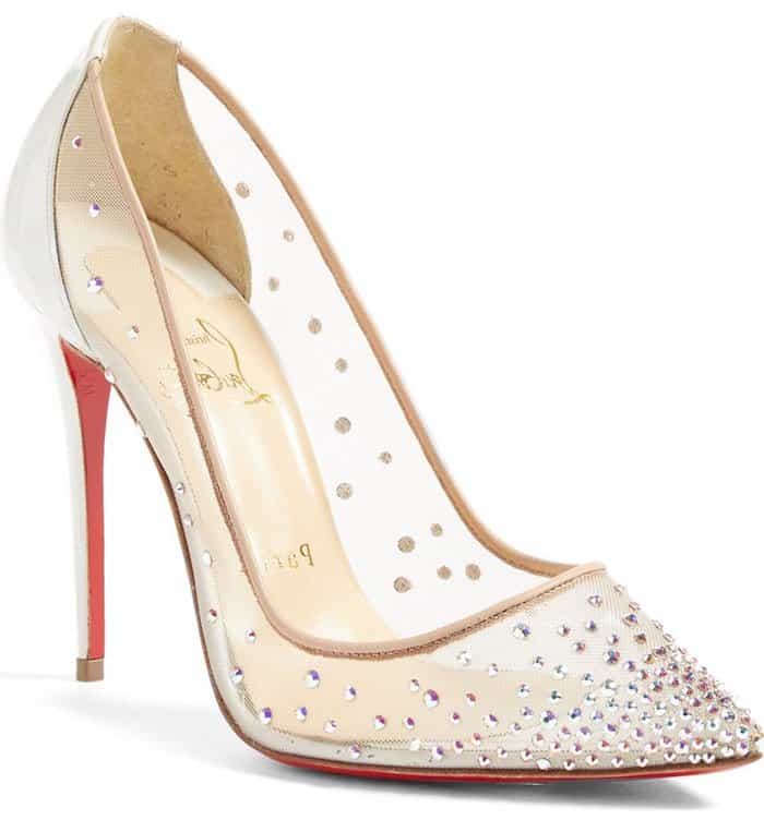 Christian Louboutin "Follies Strass" Pointy Toe Pump