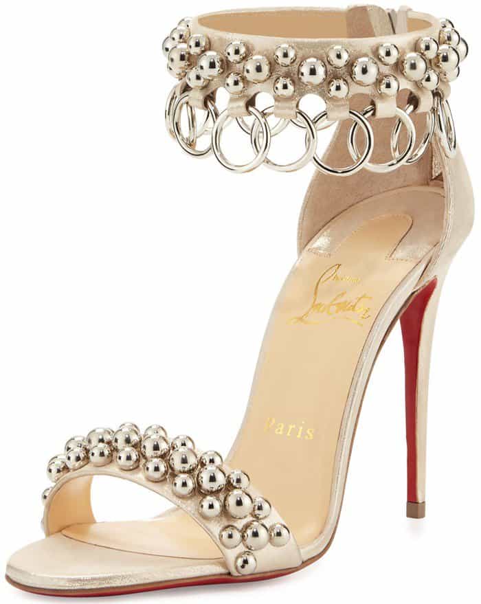 Christian Louboutin Gypsandal Ring-Trim 100mm Red Sole Sandals