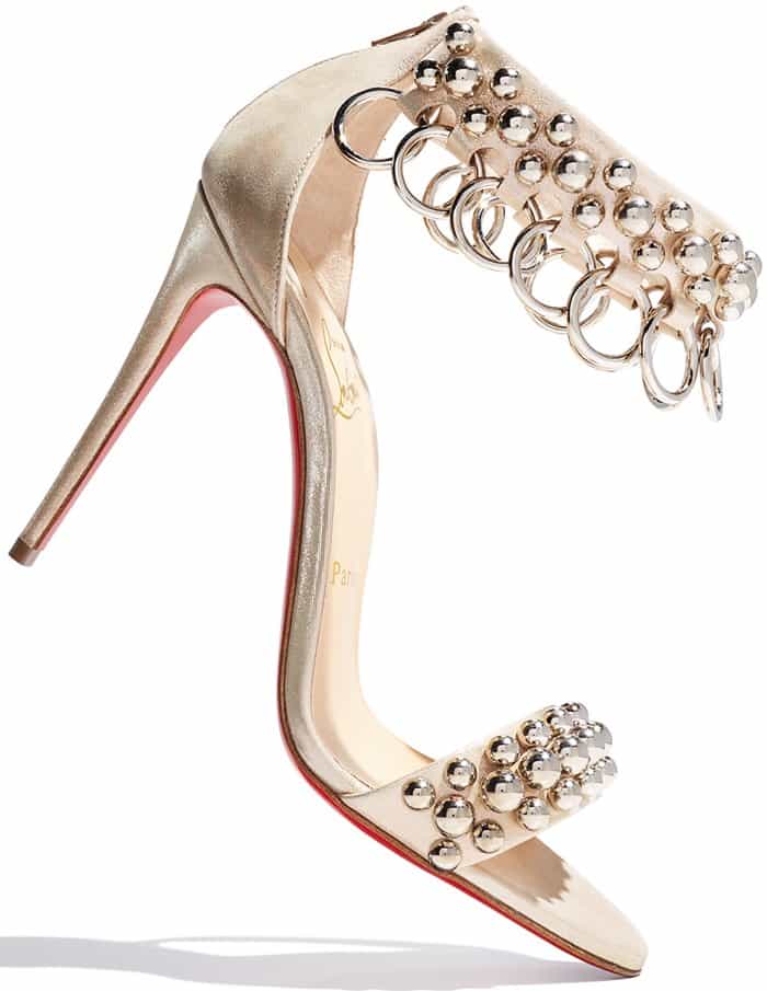 Christian Louboutin Gypsandal Ring-Trim 100mm Red Sole Sandals