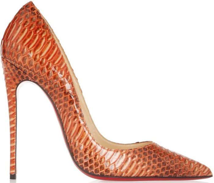 Christian Louboutin 'So Kate' 120 Watersnake Rocaille Pumps
