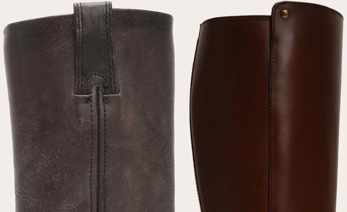 Several types of leather finishes are used to make Frye boots