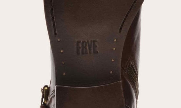 The outsoles display the brand name FRYE in bold capital letters