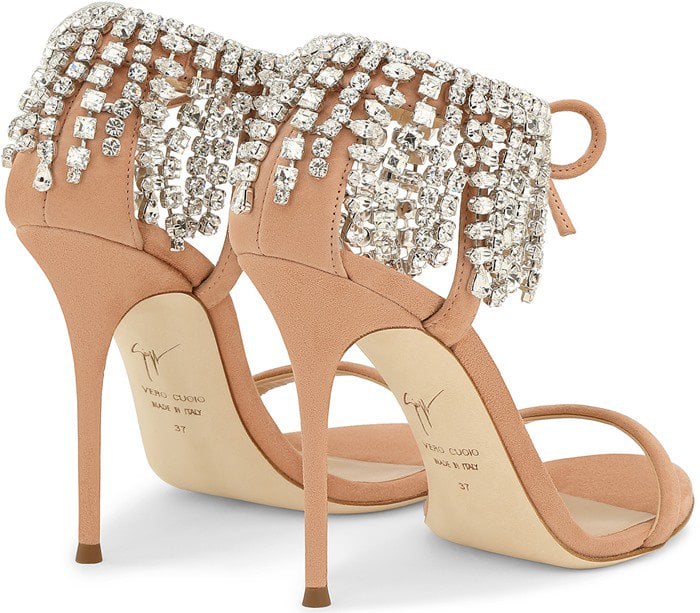 Giuseppe Zanotti 'Carrie' Crystal-Embellished Suede Sandals