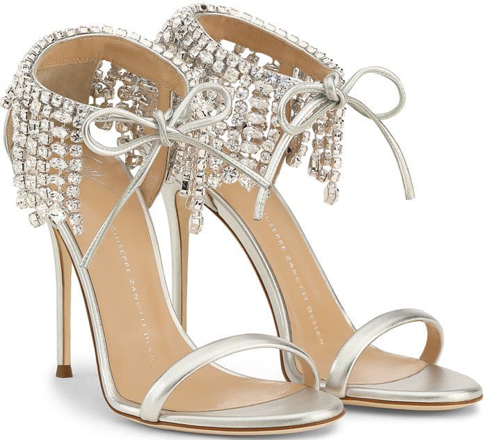 Giuseppe Zanotti 'Carrie' Crystal-Embellished Suede Sandals