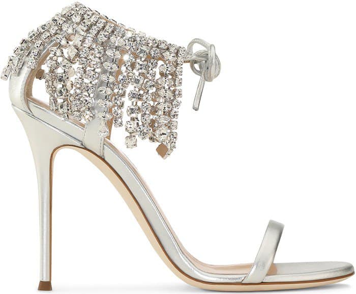 Giuseppe Zanotti 'Carrie' Crystal-Embellished Suede Sandals