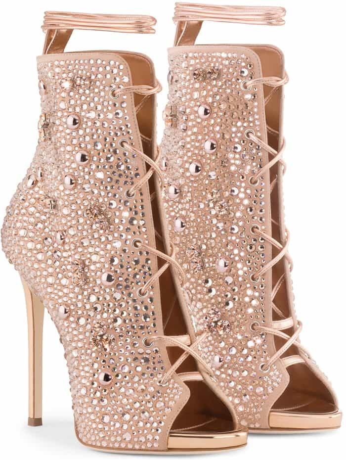 Giuseppe for Jennifer Lopez 'Lynda' Embellished Lace-Up Sandals