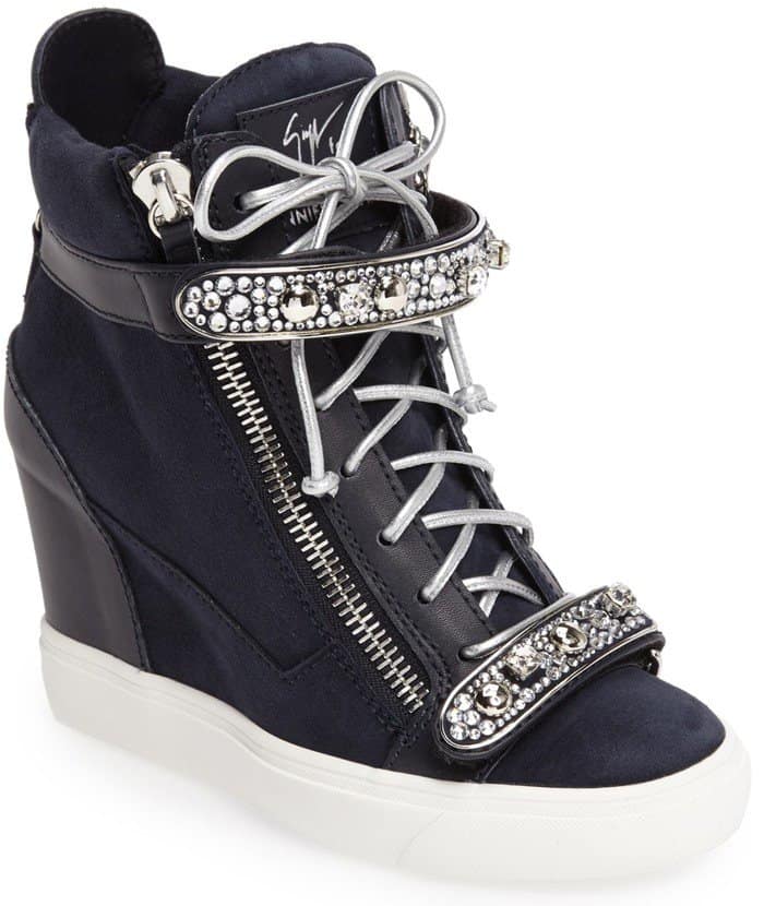 Giuseppe Zanotti Giuseppe for Jennifer Lopez 'Tiana' Hidden Wedge Sneaker