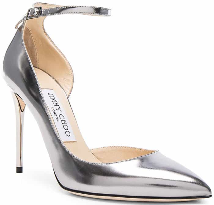 Silver Jimmy Choo Lucy d'Orsay Pumps