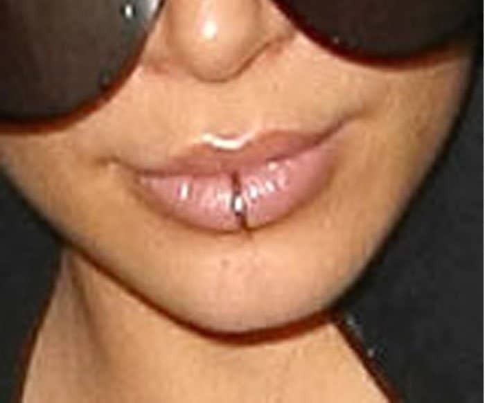 Kim Kardashian makes a case for lip piercings