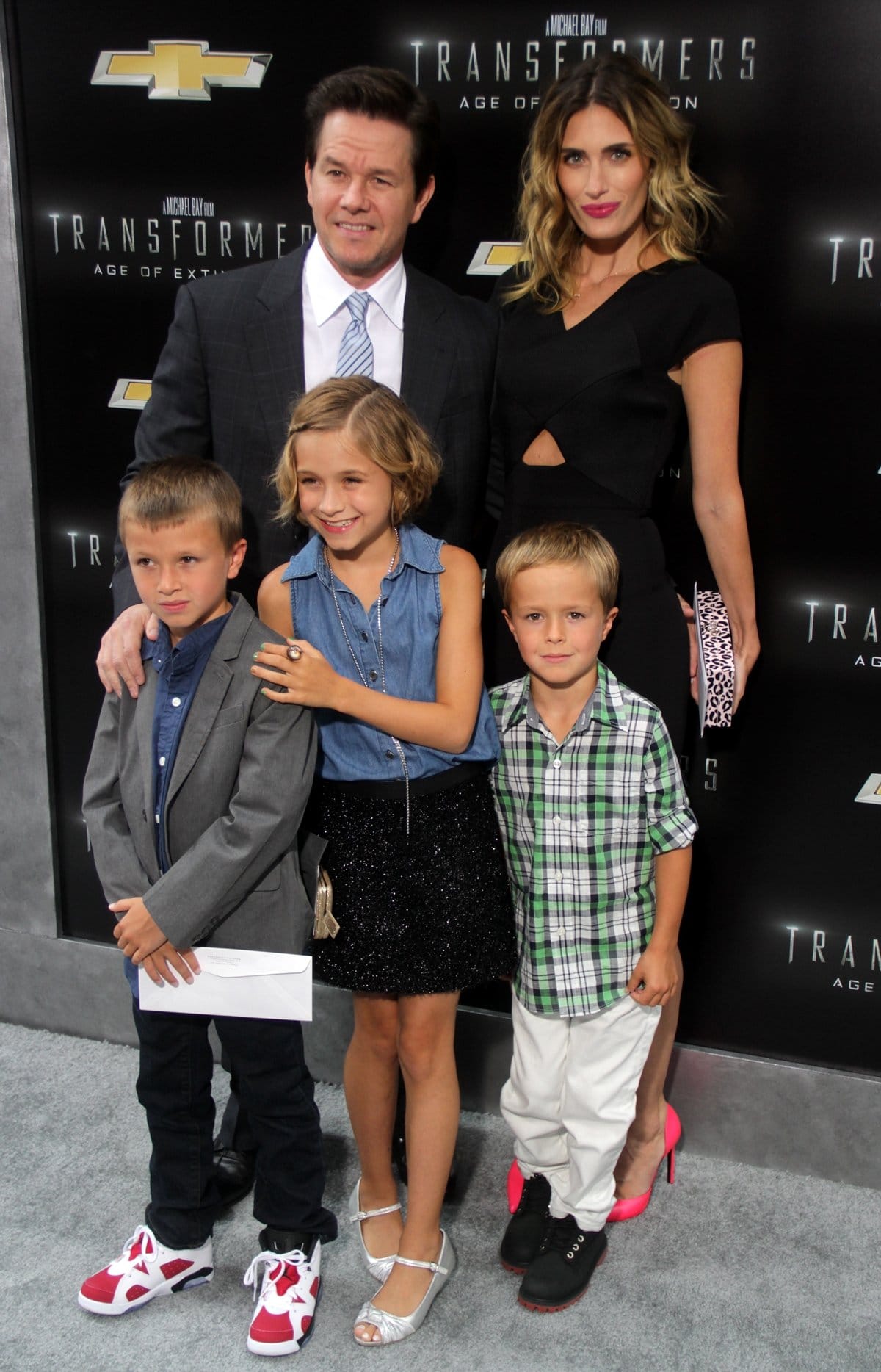 Mark Wahlberg was joined by his wife Rhea Durham and three of their four kids, Ella, Michael, and Brendan, at the premiere of his movie Transformers: Age of Extinction