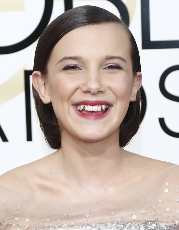 Millie Bobby Brown kept her makeup to a minimum