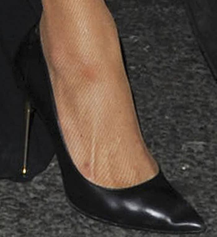 Down to the Fords: Paris even added a pair of Tom Ford pumps into the equation