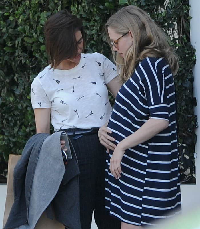 Amanda Seyfried was spotted with a friend outside Cecconi's restaurant in West Hollywood on February 13, 2017