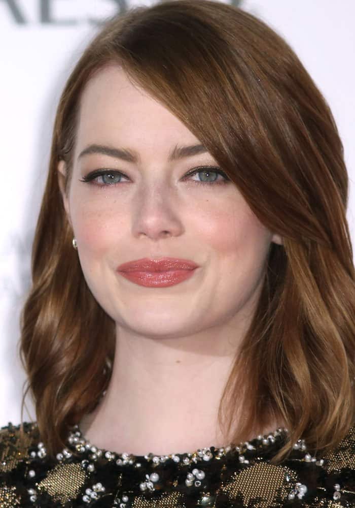 Emma Stone dazzles at the BAFTA Nespresso nominees party, held at Kensington Palace in London on February 11, 2017