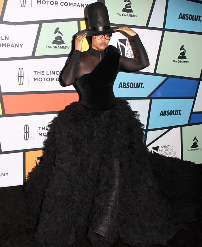 Erykah Badu made a bold fashion statement at the 8th Annual Essence Black Women In Music Event in Hollywood