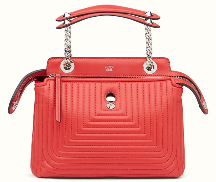 Fendi Dotcom Click Handbag in Red