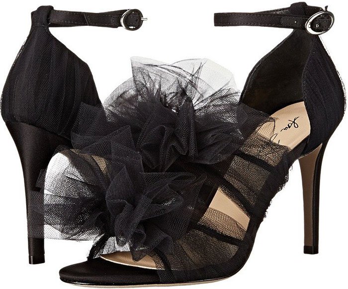 Black Isa Tapia "Gigi" Tulle Sandals