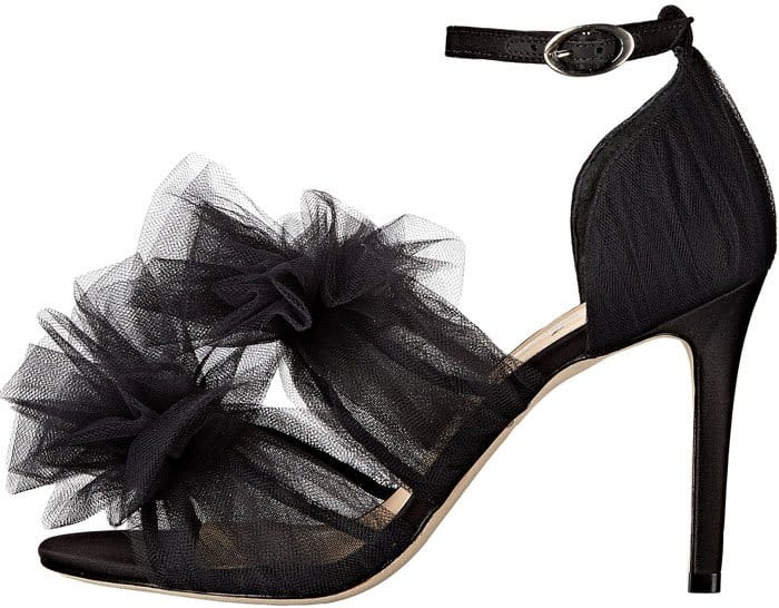 Black Isa Tapia "Gigi" Tulle Sandals