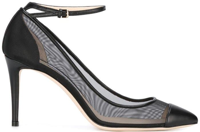 Jimmy Choo Tower Ankle Strap Pumps Black