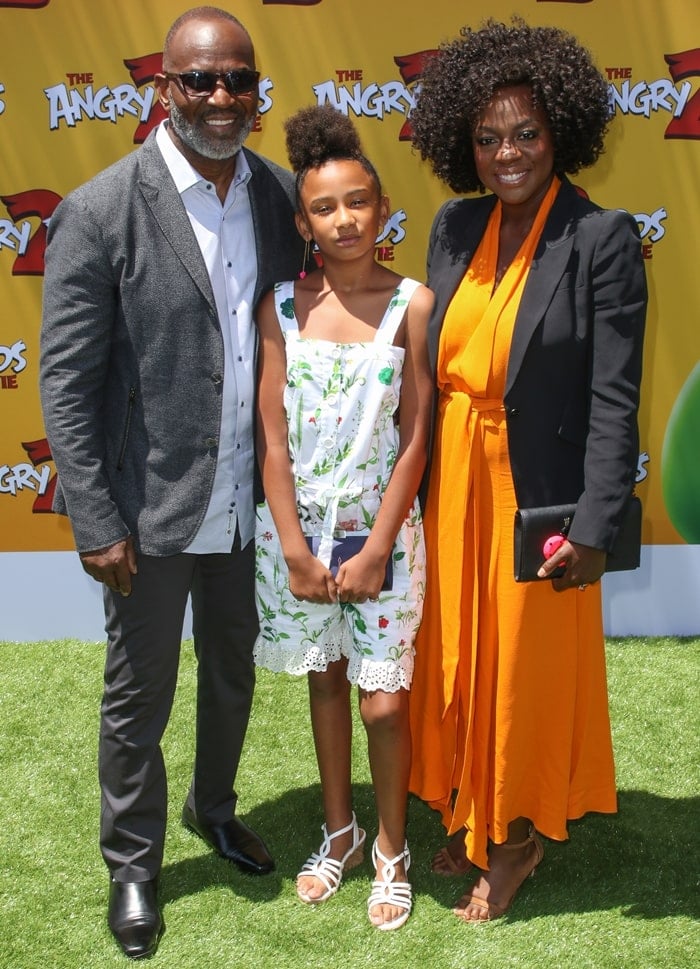 Julius Tennon, Genesis Tennon, and Viola Davis teamed up for the premiere of The Angry Birds Movie 2