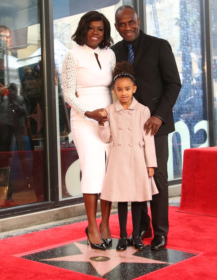 Genesis and Julius Tennon joined Viola Davis when she was honored with a star on The Hollywood Walk Of Fame
