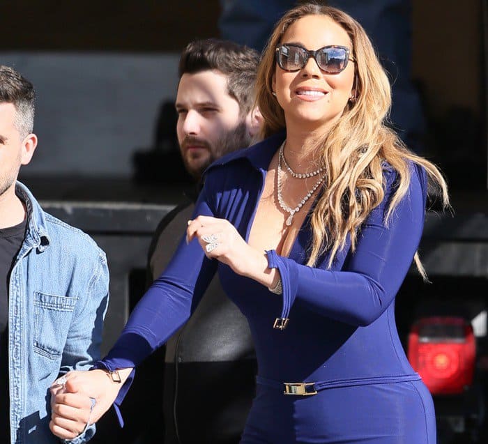 Mariah Carey in the same Christian Louboutin “Marlenarock” pumps that we spotted her wearing in Las Vegas