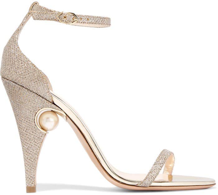 Nicholas Kirkwood ‘Penelope’ Sandals in Metallic Mesh