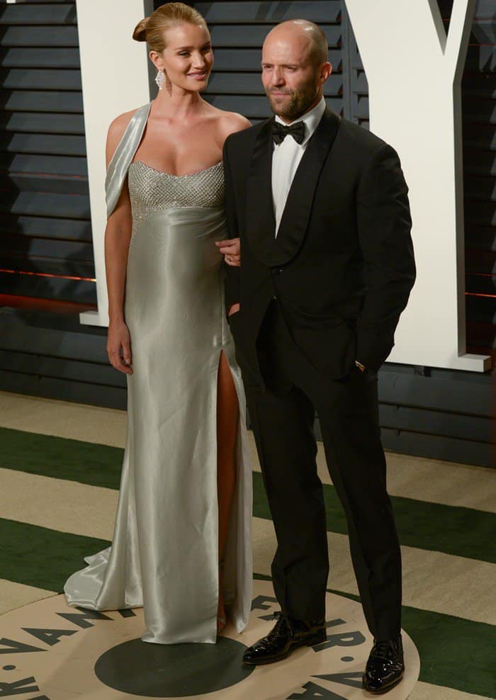 Rosie Huntington-Whiteley and Jason Statham at the 2017 Vanity Fair Oscar Party