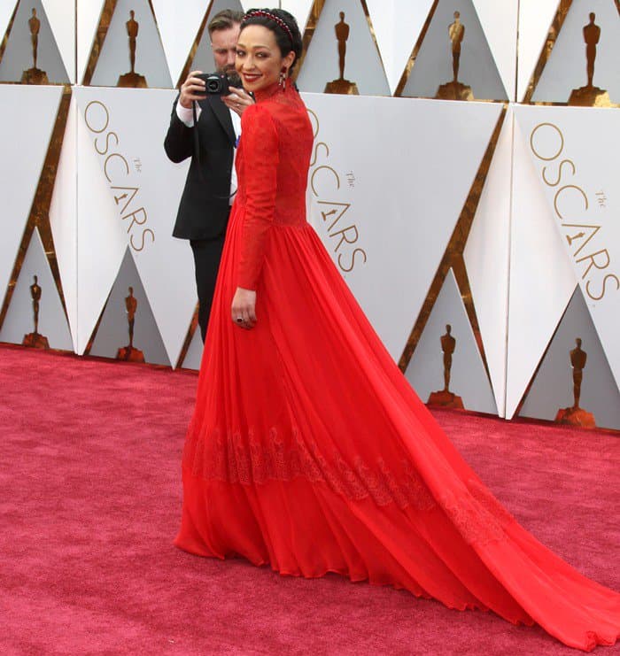 Ethiopian-Irish actress Ruth Negga arrives at the 89th Annual Academy Awards held at the Dolby Theatre at the Hollywood & Highland Center in Los Angeles on February 26, 2017