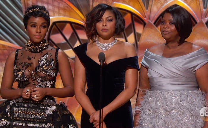 Taraji P. Henson with her "Hidden Figures" co-stars Janelle Monáe and Octavia Spencer