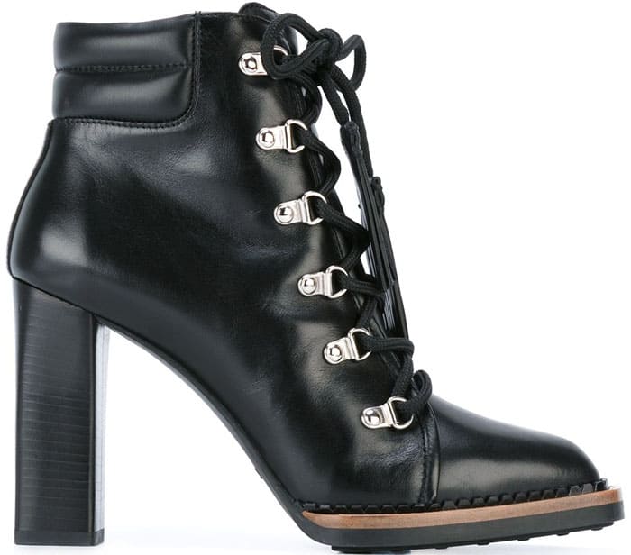 Tod's Mountain Laces Leather Ankle Boots