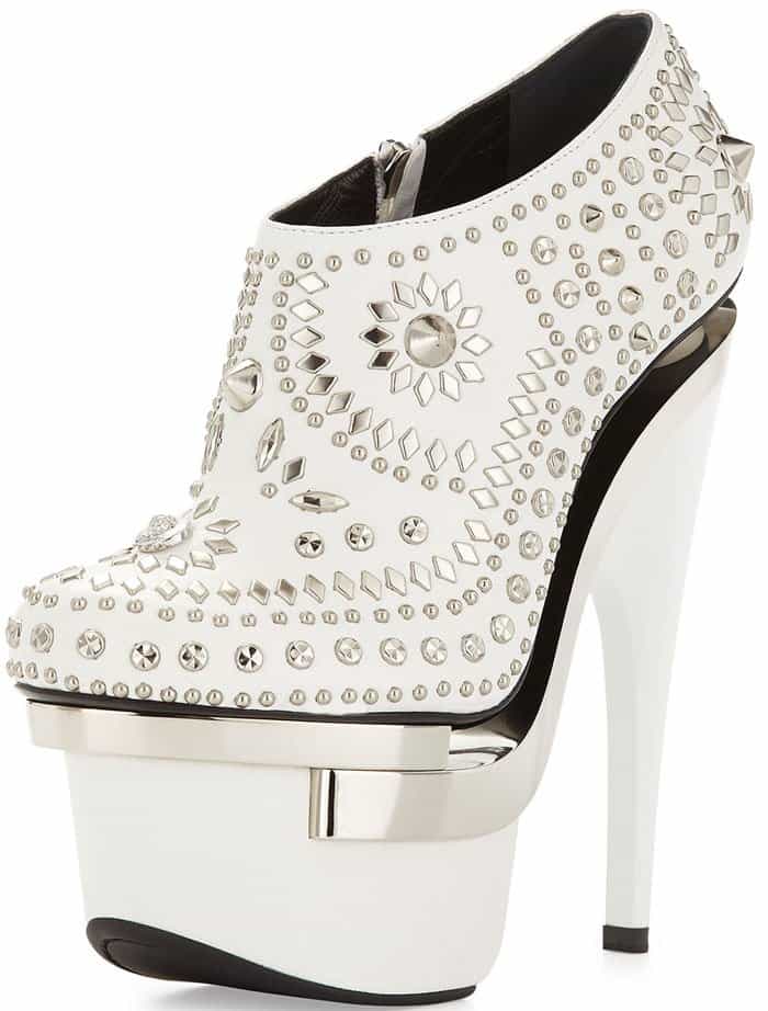 Versace Studded Platform Ankle Boots