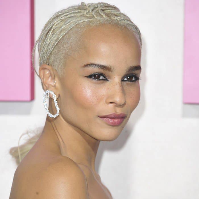 Zoë Isabella Kravitz shows off her Ana Khouri "Mia" diamond earrings