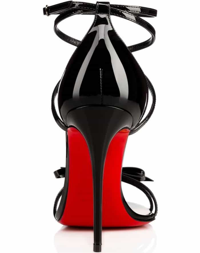 Christian Louboutin 'Blakissima' Sandals in Black Patent Leather