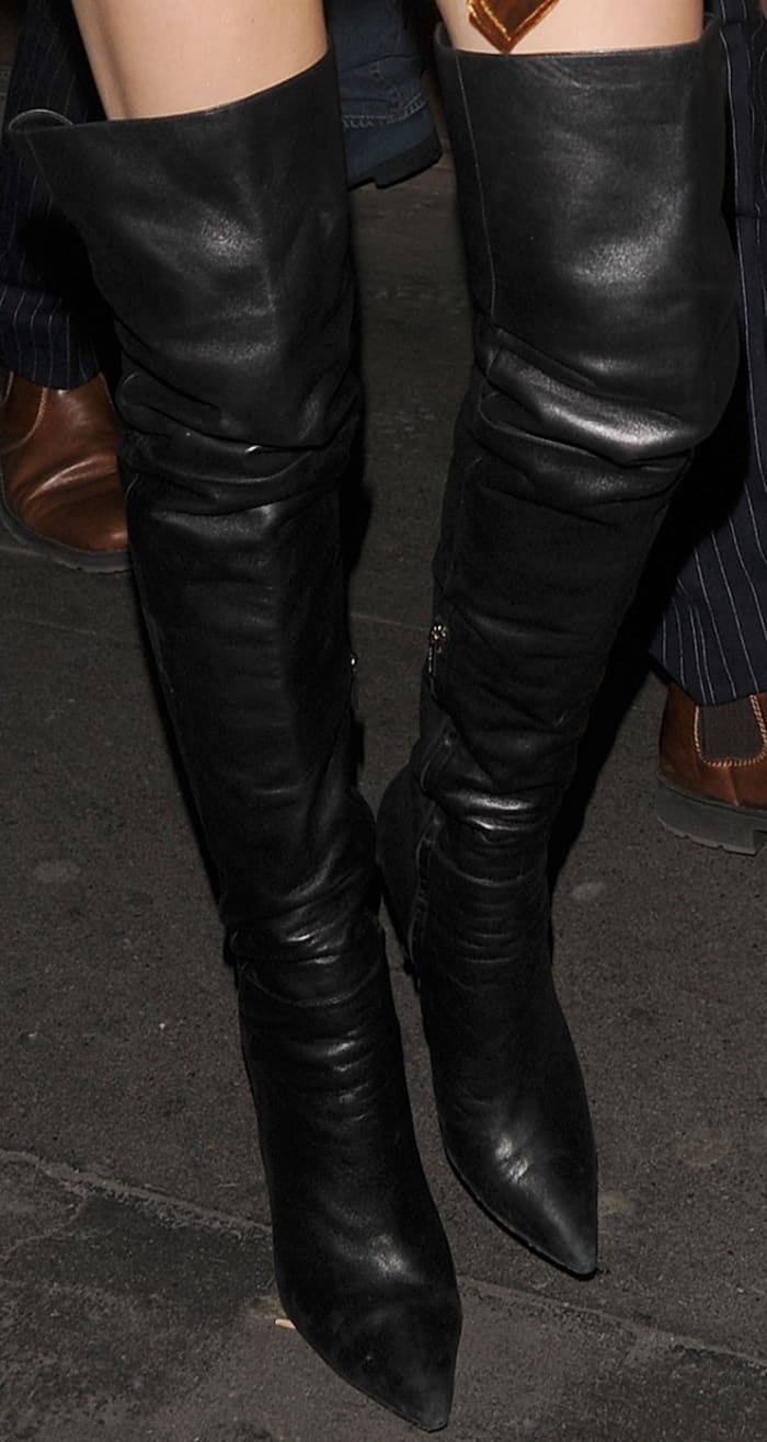 Over-the-knee boots completed Kendall Jenner's outfit, perfect for dancing the night away