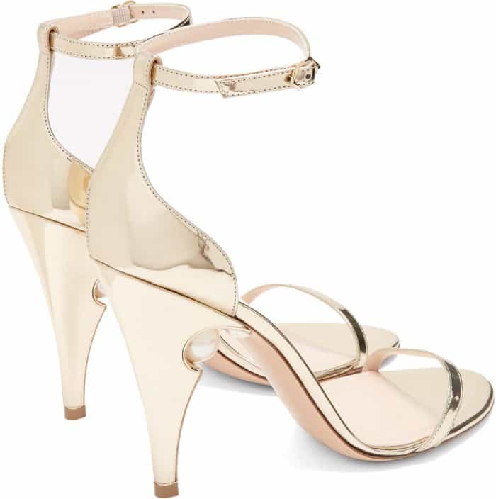 Nicholas Kirkwood ‘Penelope’ Sandals in Metallic Gold Leather