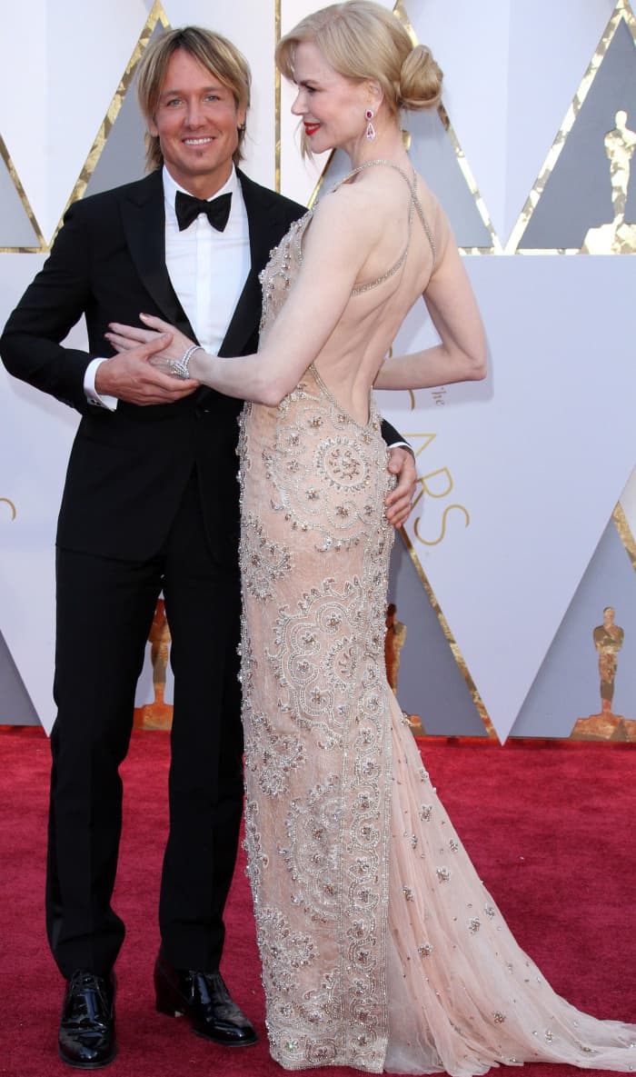 Nicole Kidman with husband Keith Urban at the 2017 Oscars