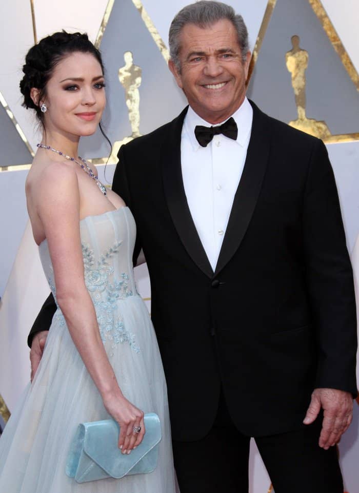 Rosalind Ross and Mel Gibson at the 89th Annual Academy Awards held at the Dolby Theatre at the Hollywood and Highland Center in Los Angeles, California, on February 26, 2017