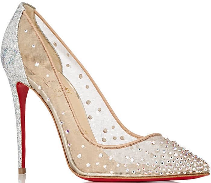 Christian Louboutin Follies Strass Pointy Toe Pumps