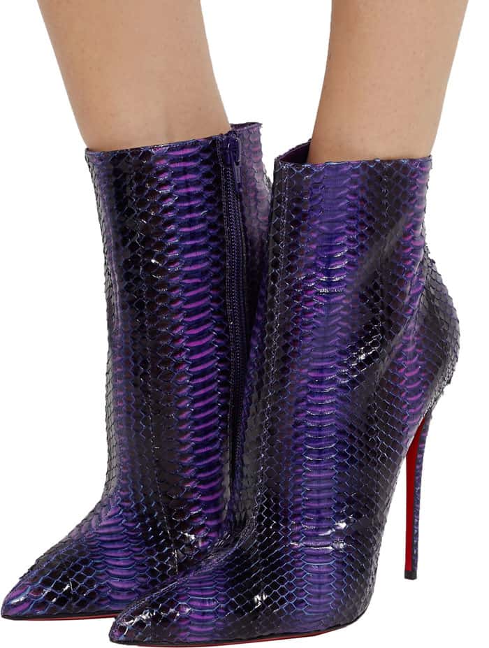 Christian Louboutin So Kate 120 Watersnake Ankle Boots