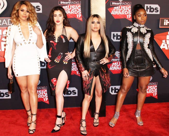 Fifth Harmony's Dinah Jane, Lauren Jauregui, Ally Brooke and Normani Kordei at the 2017 iHeart Music Awards at the Forumin Los Angeles on March 5, 2017