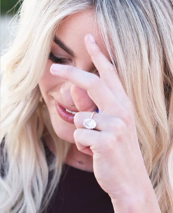 Julianne shows off her enormous engagement ring from fiancé Brooks Laich