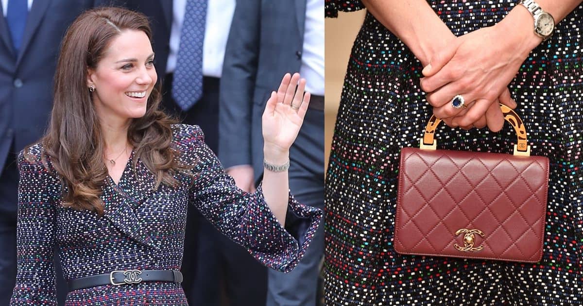 Kate Middleton Travels Through Paris with Enamel-Handled Chanel Bag