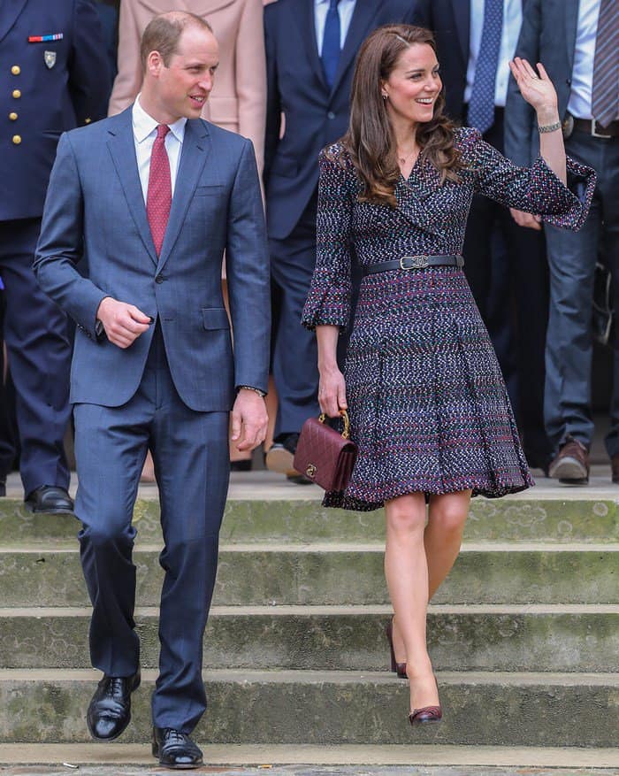 The Duke and Duchess of Cambridge visit Les Invalides military hospital during their official visit to Paris