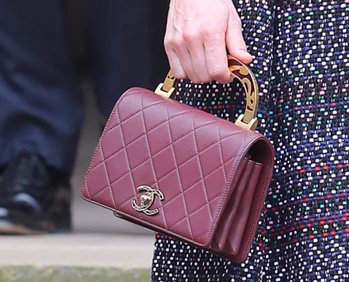 Kate Middleton Travels Through Paris with Enamel-Handled Chanel Bag