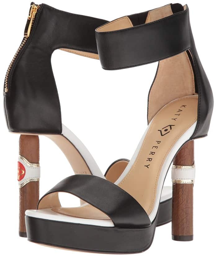 These platform ankle strap sandals are smoking hot with their Cuban cigar stiletto