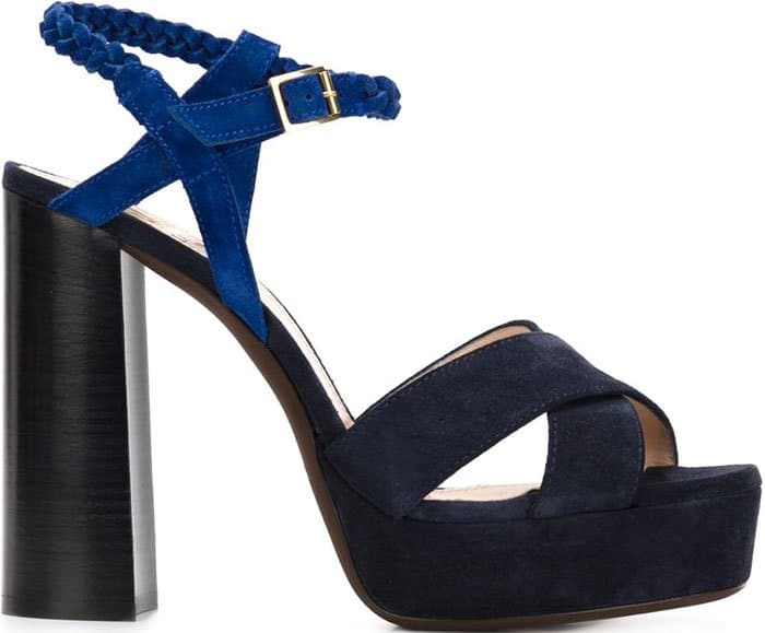 Lanvin braided suede platform sandals