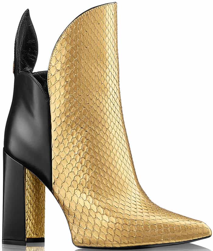 Gold Louis Vuitton "Pokerface" Boots