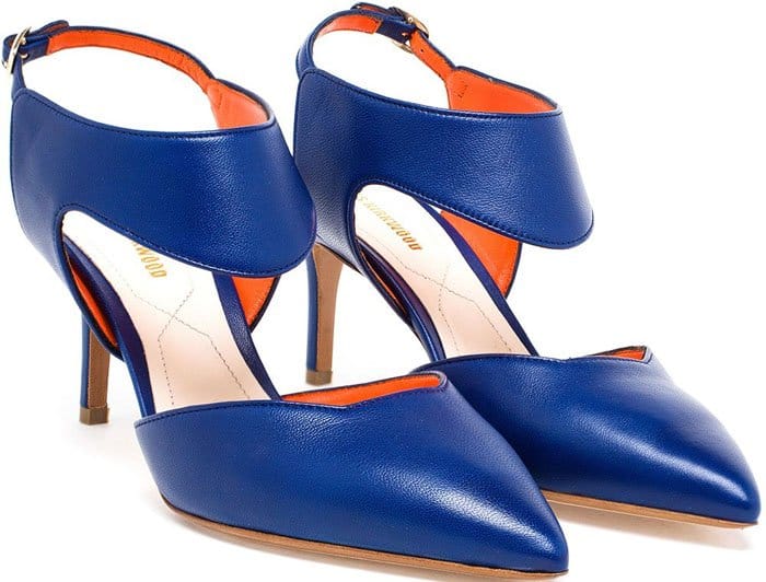 Blue Leather Nicholas Kirkwood Leda Pumps