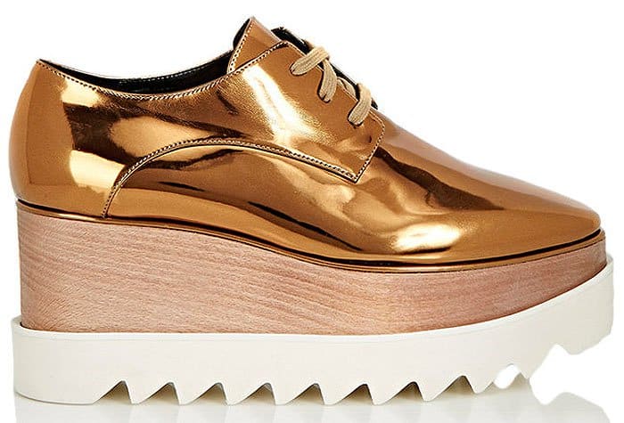 Stella McCartney Elyse Platform Oxford Creepers in Old Gold